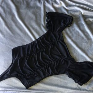 Black Scrunch Bodysuit
